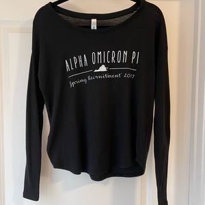 Alpha Omicron Pi lightweight long-sleeve, Virginia spring recruitment 2017